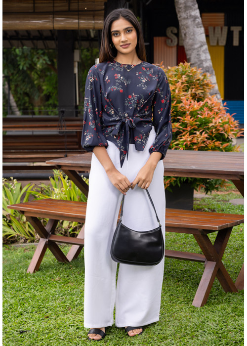 CAMILA BLUE LONG SLEEVE BLOUSE